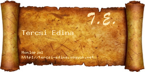 Tercsi Edina névjegykártya