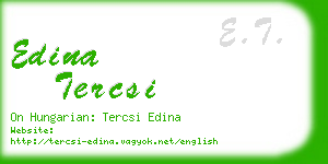 edina tercsi business card